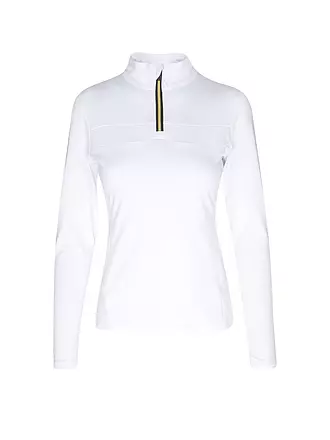 PHENIX | Camiseta interior con cremallera y detalles dorados para mujer | weiss